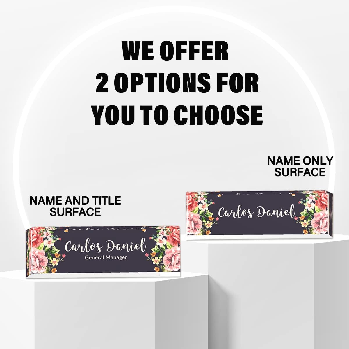 Personalized Name Plates for Desk | Custom Plate Gifts|Office Decor Women|Name Tags|Desk Decorations Women or Men|Acrylic Office Decorations