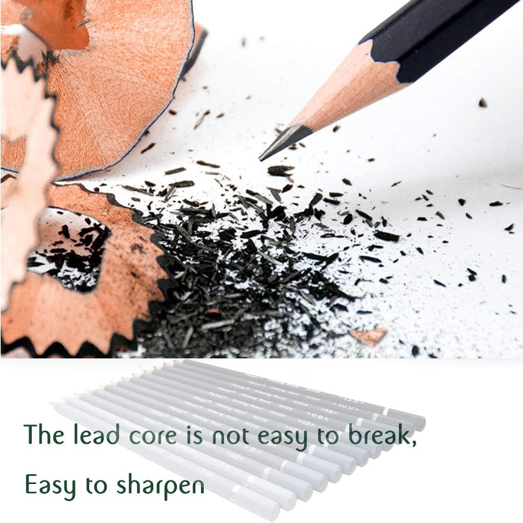 Lemical Professional Sketch pencils 12pcs/set (14B - 4H) Graphite Sketching Pencils Sketch Drawing Pencils Set for Art Drawing Shading Art Supplies