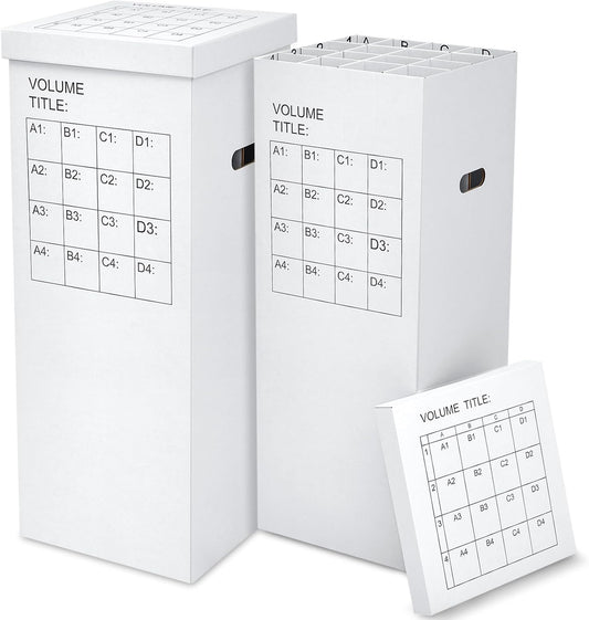 PerKoop 2 Pack Blueprint Holder Storage Organizer for Storing Poster Anchor Charts 32 Slots 31 x 14.2 x 14.2 Inch Blueprint Roll File Holder for Architectural Map School Office Home Items