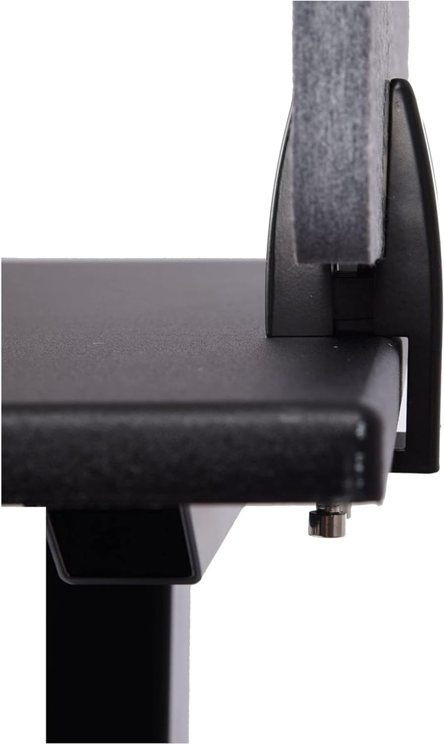 Stand Up Desk Store ReFocus Raw Clamp-On Acoustic Desk Divider Mounted Privacy Panel to Reduce Noise and Visual Distractions (Anthracite Gray, 23.6" x 16")