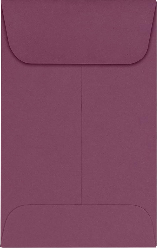LUXPaper #1 Coin Envelopes | 2 1/4" x 3 1/2" | Vintage Plum | 80lb. Text | 1,000 Qty