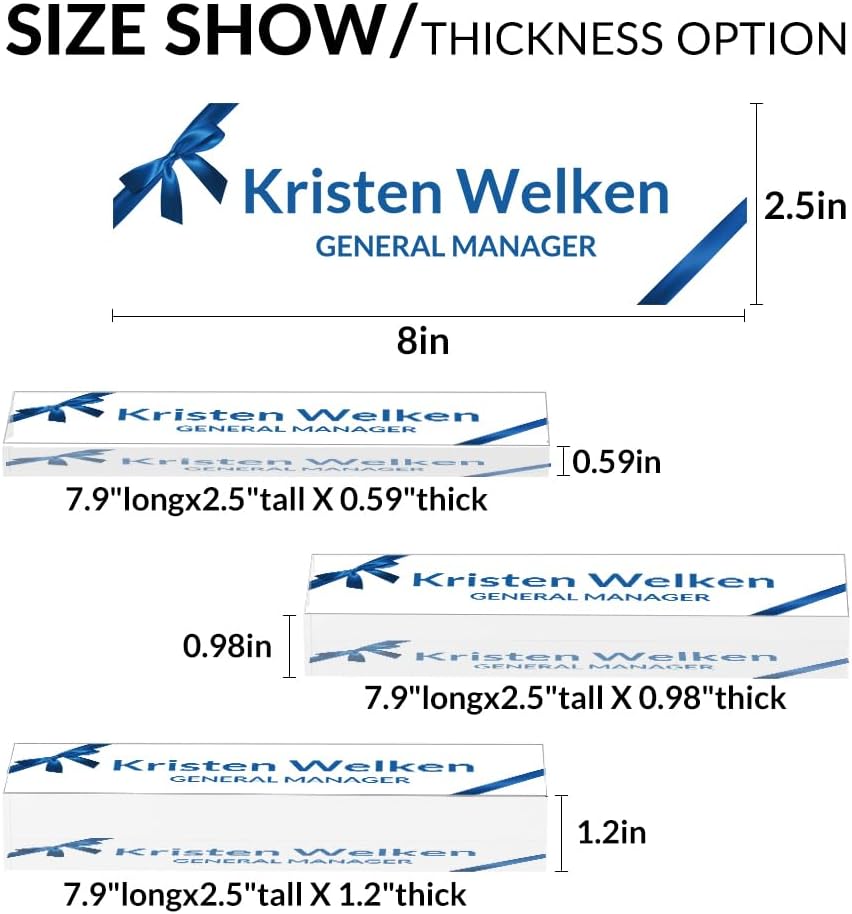 Welcome Back Decorations Office: Personalized Name Plates for Desk, Desk Plaque for Teacher Decor & Corporate Gifts