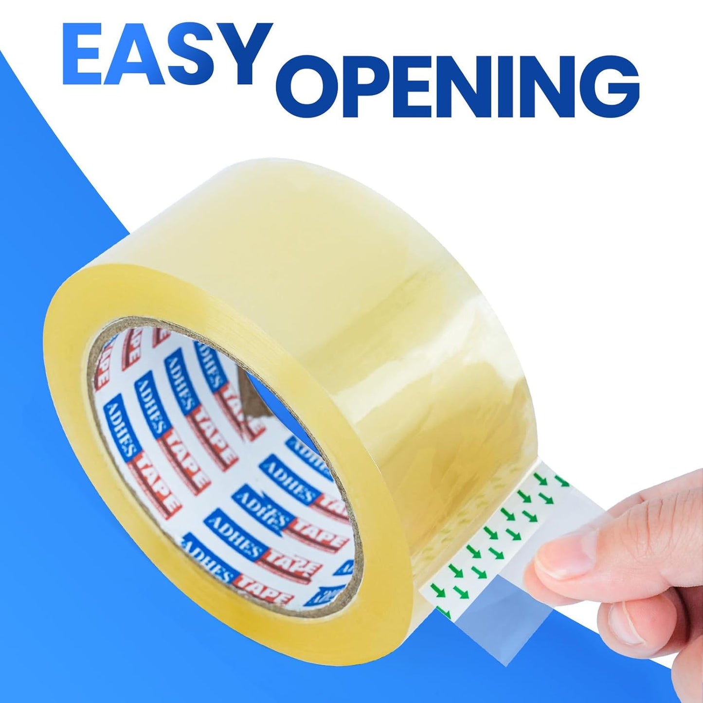 ADHES Packing Tape Shipping Tape Packaging Tape for Moving Boxes, 60yard Per Roll 1.88inch Width 2.7Mil Thickness