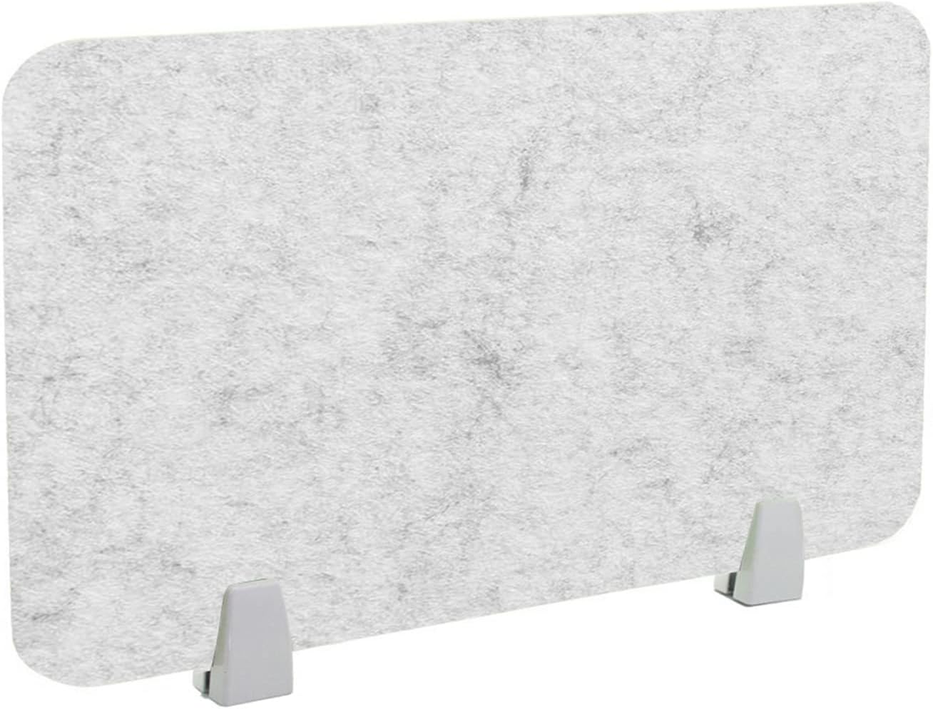 Icegrey Acoustic Desk Divider Privacy Panel Removable Sound Absorbing Desk Partition Board with 2 Clips for Student Call Centers Offices Braries Classrooms Library, Silver Grey, 15.6x11.7"
