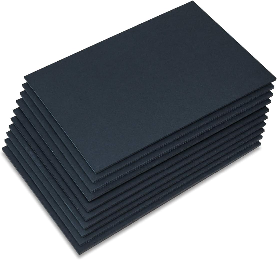 Union Premium Black Foam Board 24 x 36 x3/16" 10-Pack : Matte Finish High-Density Professional Use, Perfect for Presentations, Signboards, Arts and Crafts, Framing, Display (Black, 24 x 36 x 3/16")