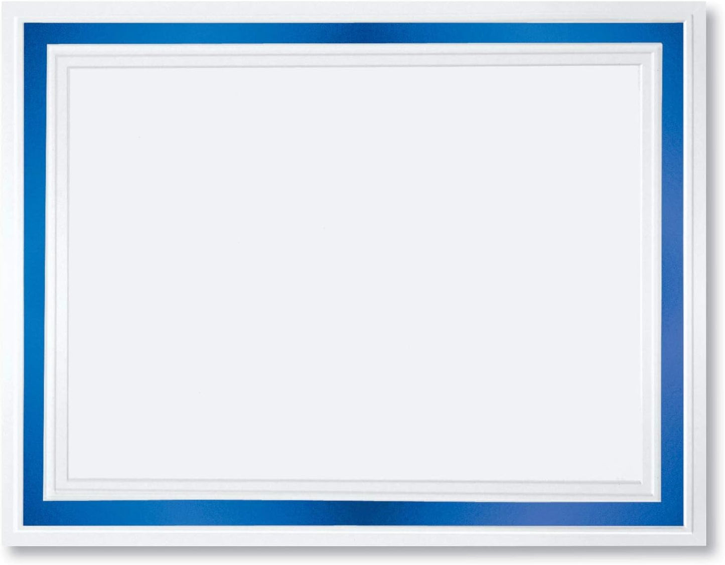 PaperDirect Pristine Specialty Certificates, 50 Sheets of 38lb White Paper, 8½" x 11", Blue Bold Foil Border, Perfect for Awards, Students, Employees, Volunteers, Course Completion, Diplomas