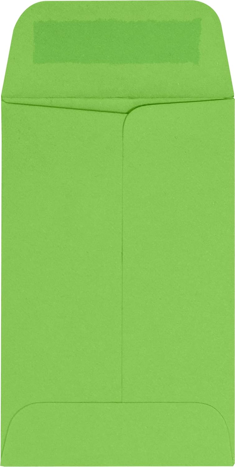 LUXPaper #1 Coin Envelopes | 2 1/4" x 3 1/2" | Limelight Green | 80lb. Text | 500 Qty