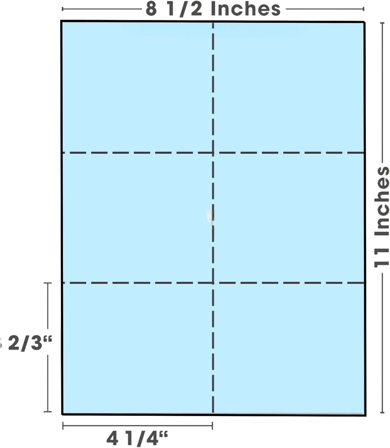 Limited Papers (TM) 8.5x11 Perforated Paper, 20/50 Pound, 75 GSM, Variety of Perforation Sizes and Colors, for Forms, Tickets, Postcards, Business Cards. (Green, 6 up)