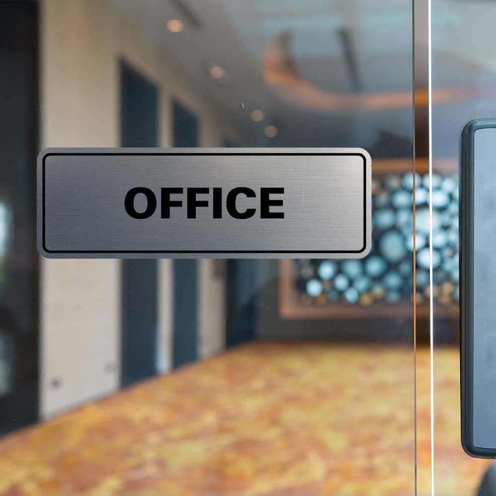 Signs ByLITA Standard Office Sign - Professional Business Signage - Easy to Install (White) - Medium 2 Pack