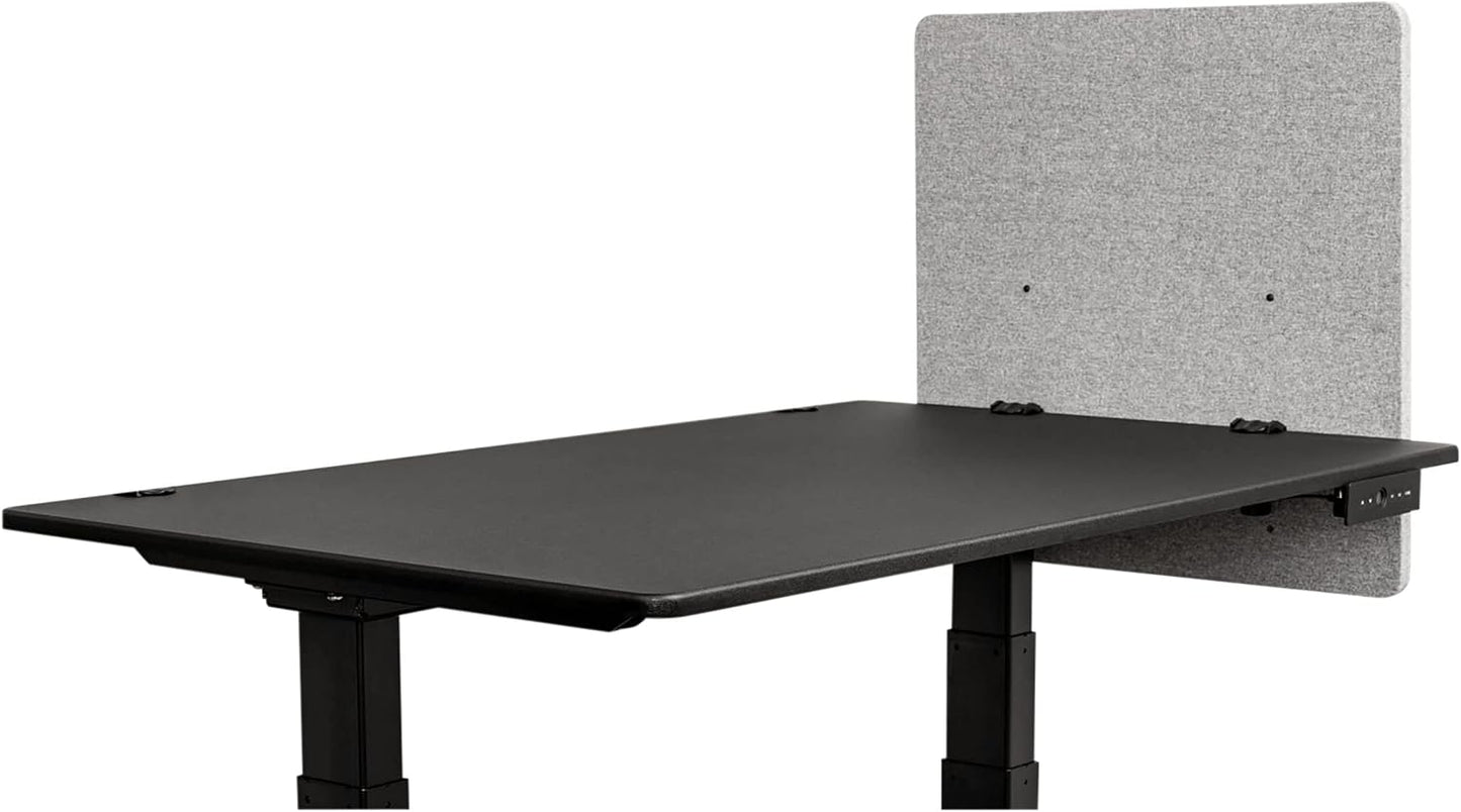 Stand Up Desk Store ReFocus Clamp-on Acoustic Desk Divider Privacy Panel That Reduces Noise and Visual Distractions (Cool Gray, 23.6" x 23.6")