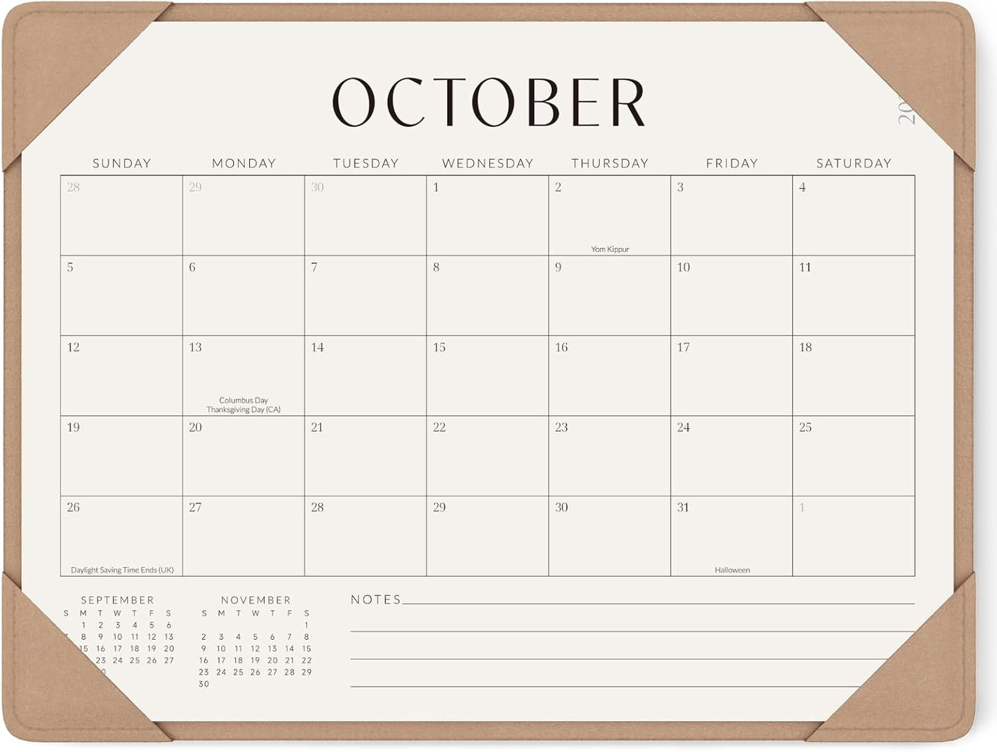 Jotsome Desk Calendar 2025-2026 with Desktop Mat, Desk Pad Calendar From Now to December 2026 14x10.5 inch, Desk Blotter Calendar for Home Office and School, Easy Planning, Apricot