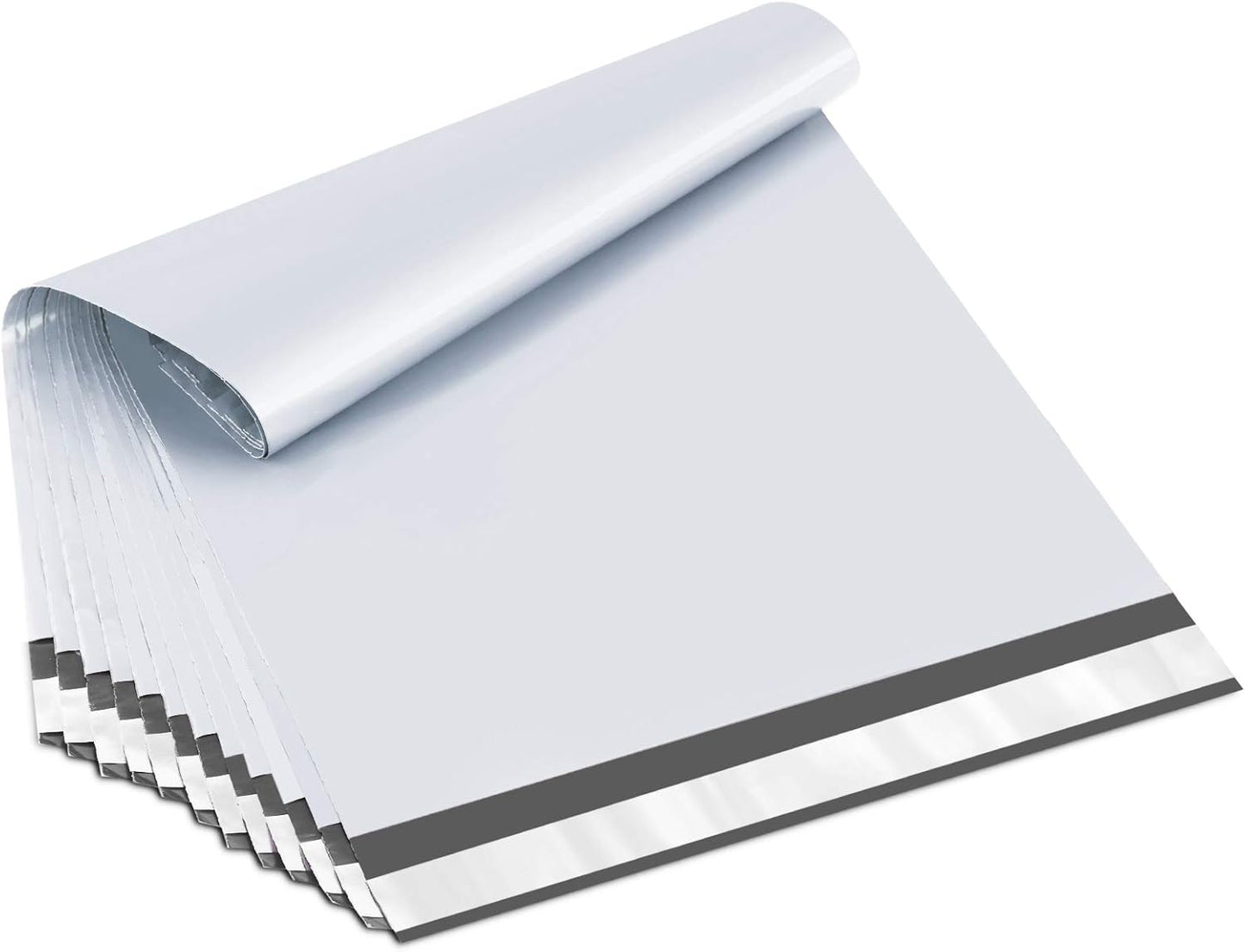 UCGOU Poly Mailers 10x13 Inch White 100 Pack Shipping Bags #4 Strong Mailing Envelopes Boutique Packaging Postal Self Seal Adhesive Waterproof and Tear Proof Small Business for Clothes Books