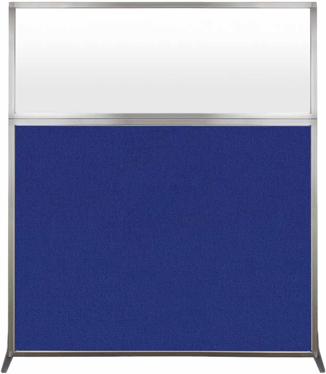 Versare Hush Screen Portable Room Divider | Workstation Wall Divider | Freestanding Privacy Hush Panels | Frosted Windows | Fabric Office Divider Screen | Great for Room Separation