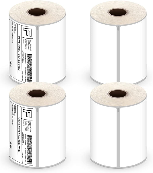 4" x 6" Thermal Shipping Labels, 880 Labels (4 Rolls), Compatible with Dymo LabelWriter 4XL, Water & Grease Resistant, BPA Free