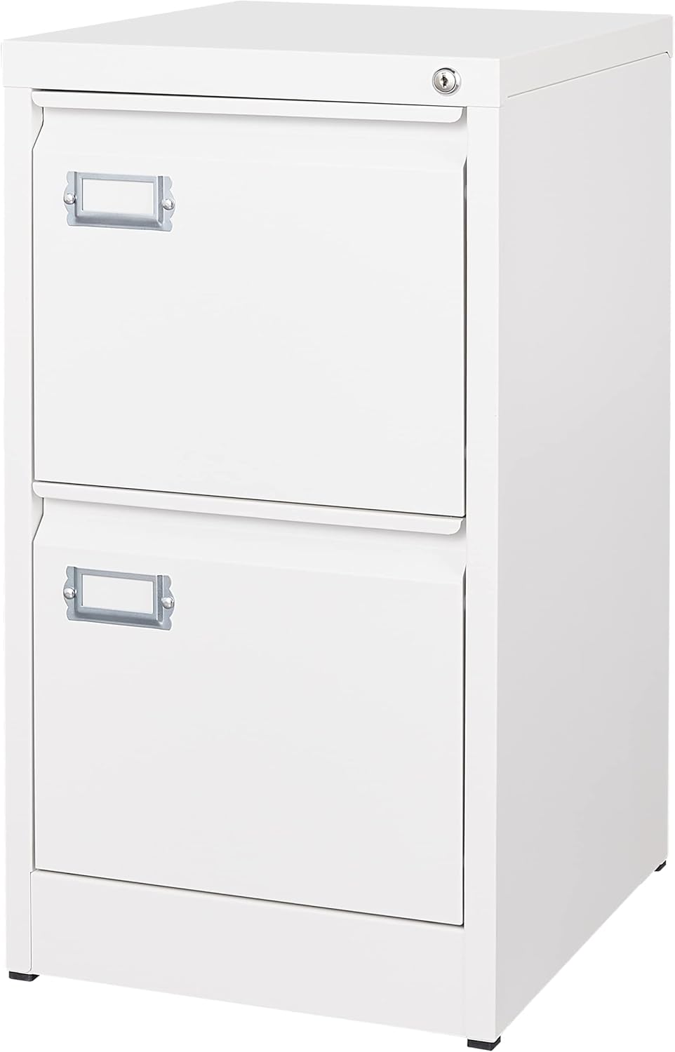 2 Drawer File Cabinet with Lock Metal Vertical Filing Storage Cabinet Office Home Steel Vertical File Cabinets for A4 Legal/Letter Size Narrow File Cabinet Locked,Assembly Required