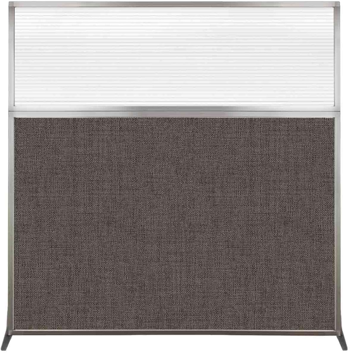 Versare Hush Screen Portable Room Divider | Workstation Wall Divider | Freestanding Privacy Hush Panels | Clear Fluted Windows | Fabric Office Divider Screen | Great for Room Separation