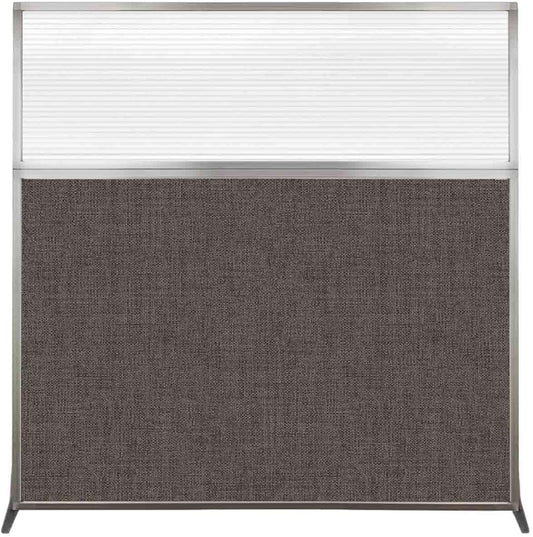 Versare Hush Screen Portable Room Divider | Workstation Wall Divider | Freestanding Privacy Hush Panels | Clear Fluted Windows | Fabric Office Divider Screen | Great for Room Separation