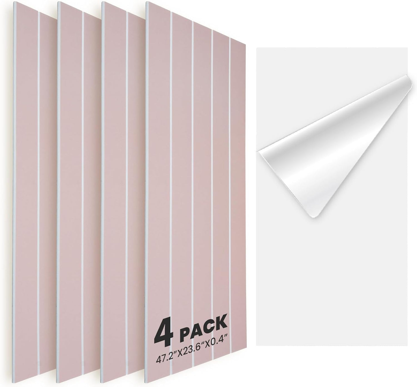 Acoustic 4 Pack Soundproofing UV Print Panels, 47.2” x 23.6” x 0.4” Adhesive Noise Dampening Wall Panels for Home Studio, Office, Gaming Room, and Theater(Camel)