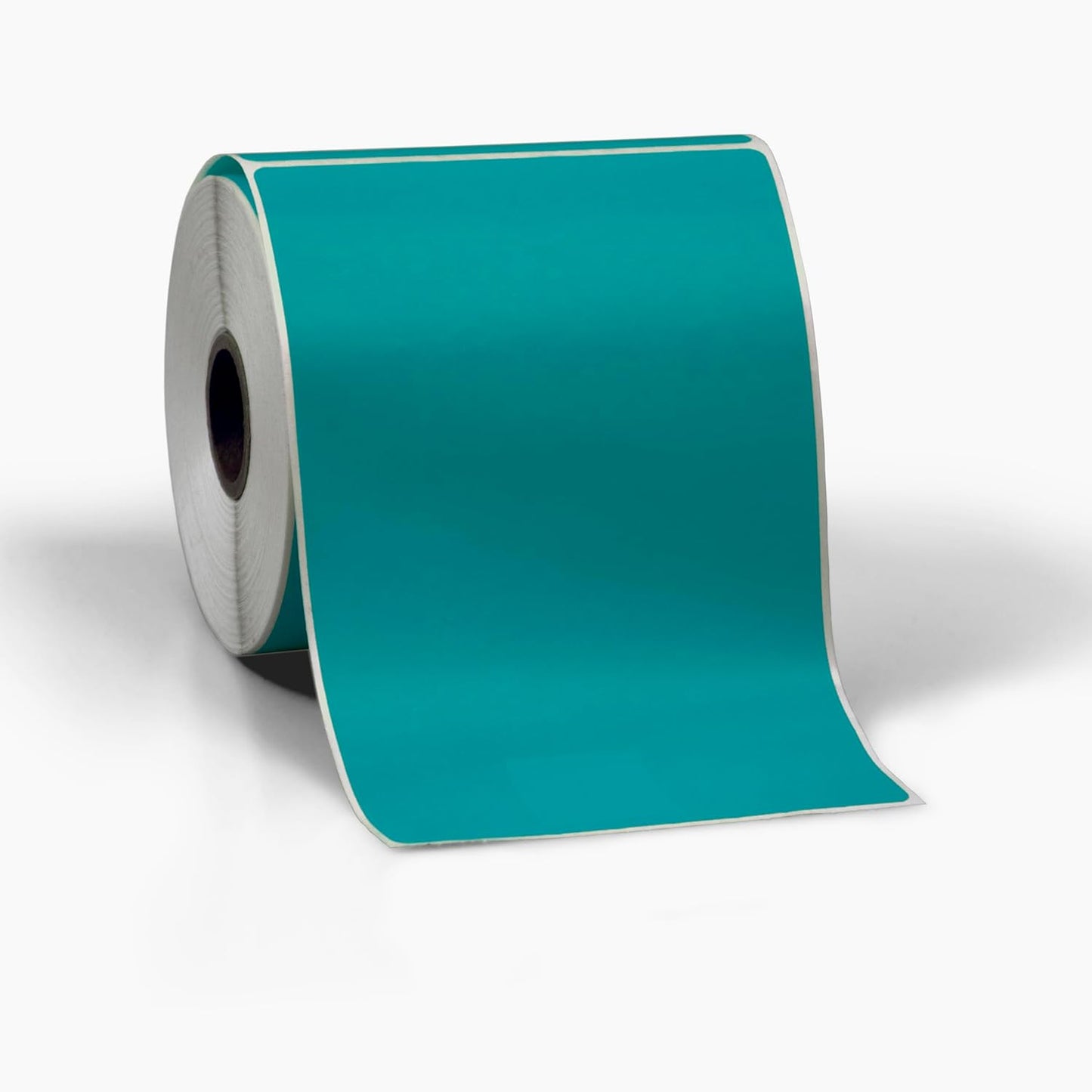 4" X 6" Direct Thermal Perforated Stickers Labels for Shipping Labels, Inventory, and Color Coding - Compatible with Zebra, Rollo, Godex and More (Teal, 6 Rolls)