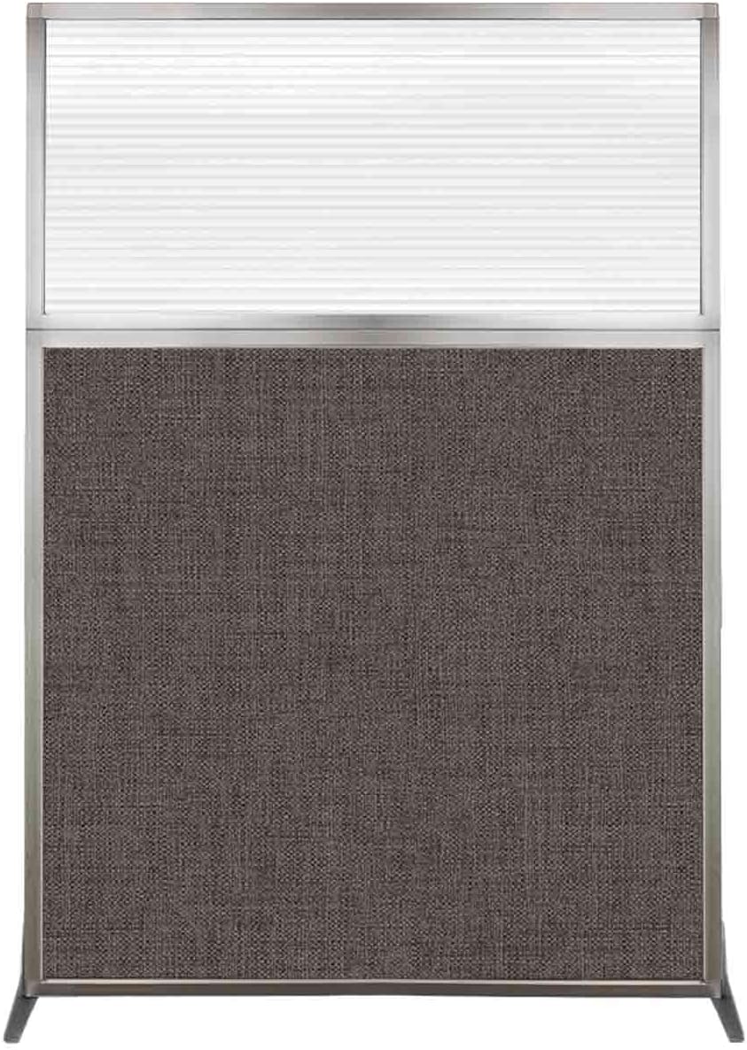 Versare Hush Screen Portable Room Divider | Workstation Wall Divider | Freestanding Privacy Hush Panels | Clear Fluted Windows | Fabric Office Divider Screen | Great for Room Separation