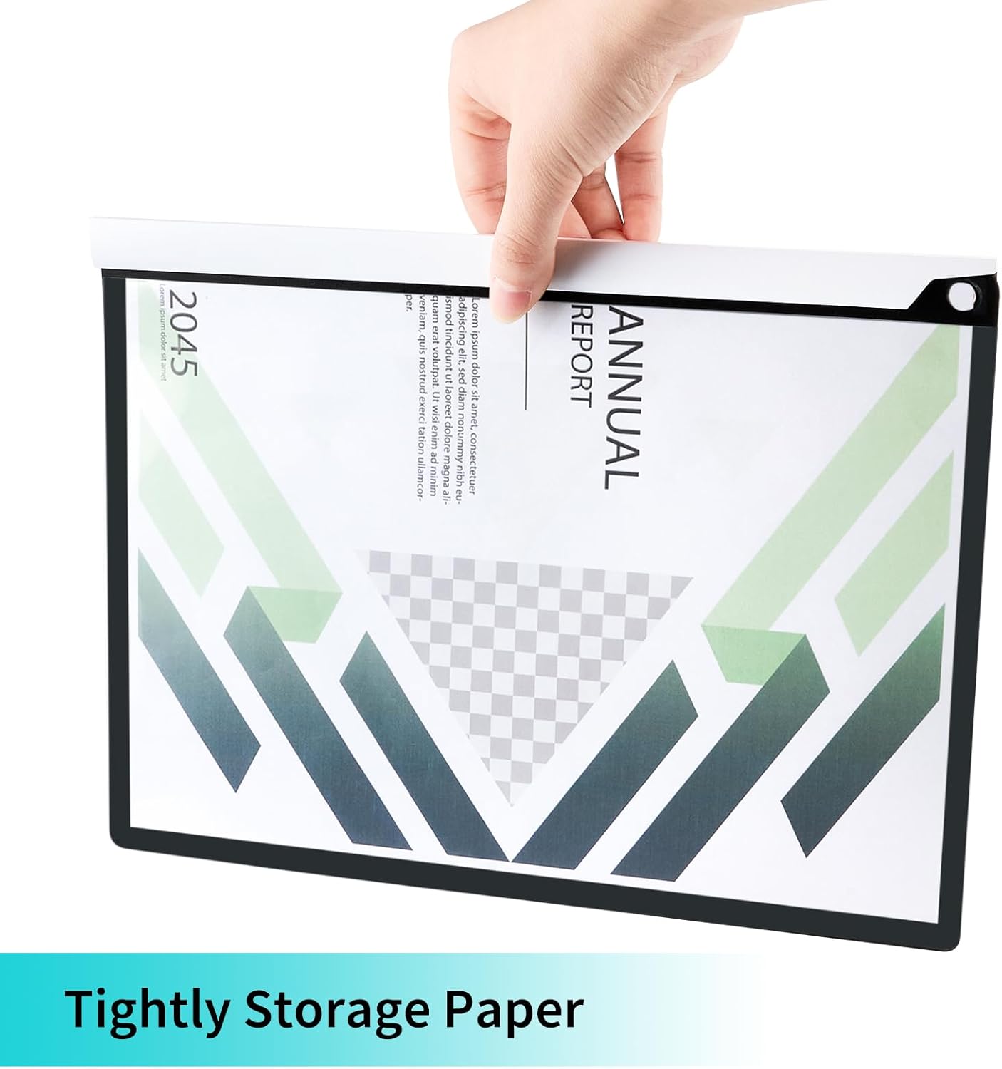 5PCS Clear Report Covers with Swing Clip, Professional Clear Front Presentation Folders Resume Folder, 30 Sheets Capacity A4 Size File Document Organizer, No Punch Needed (Black)