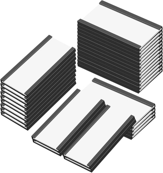 Magentic Label Holders 3x6 Inch, Magnetic Labels for Shelving，Magnetic Data Card Holders File Cabinet Labels,Pack of 30