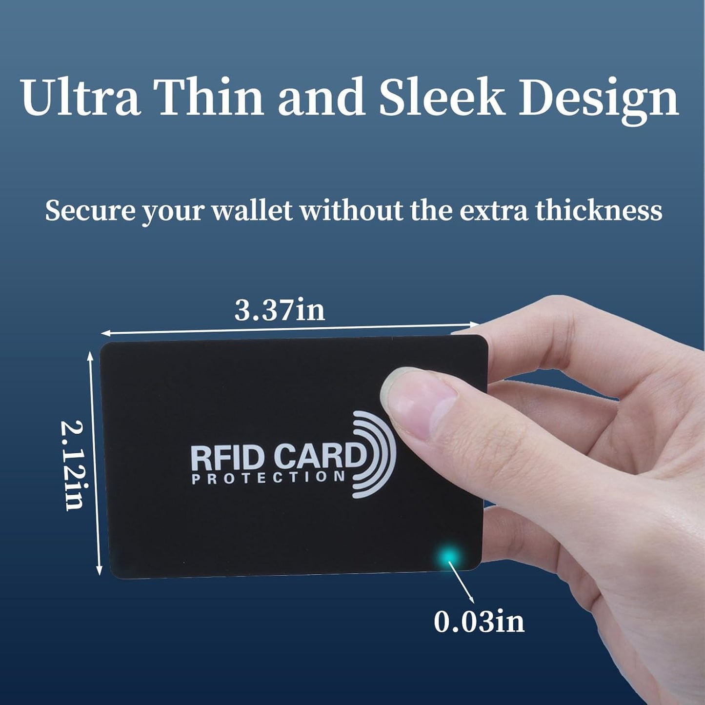 RFID Blocking Card, Contactless Bank Debit Credit Card Passport Protector, One Blocked Card Protects Entire Wallet Purse, ID/IC ATM Card Blocking for Wallet Protection(5 Pack)