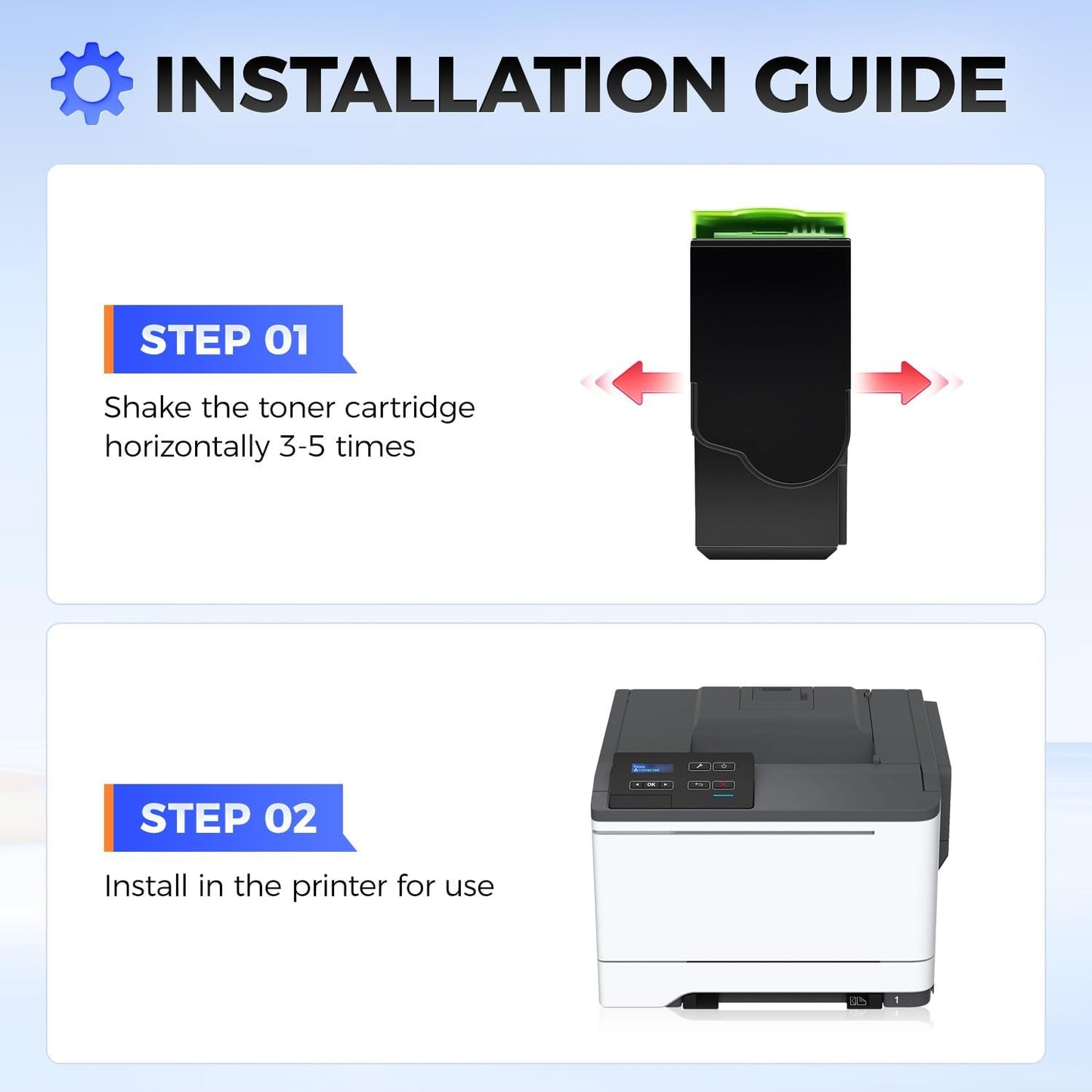 C2310K0 C2310C0 C2310M0 C2310Y0 Toner Cartridge Set 4-Pack Replacement Compatible with Lexmark C2325dw C2425dw C2535dw MC2325adw MC2425adw MC2535adwe MC2640adwe Laser Printer Black Cyan Magenta Yellow