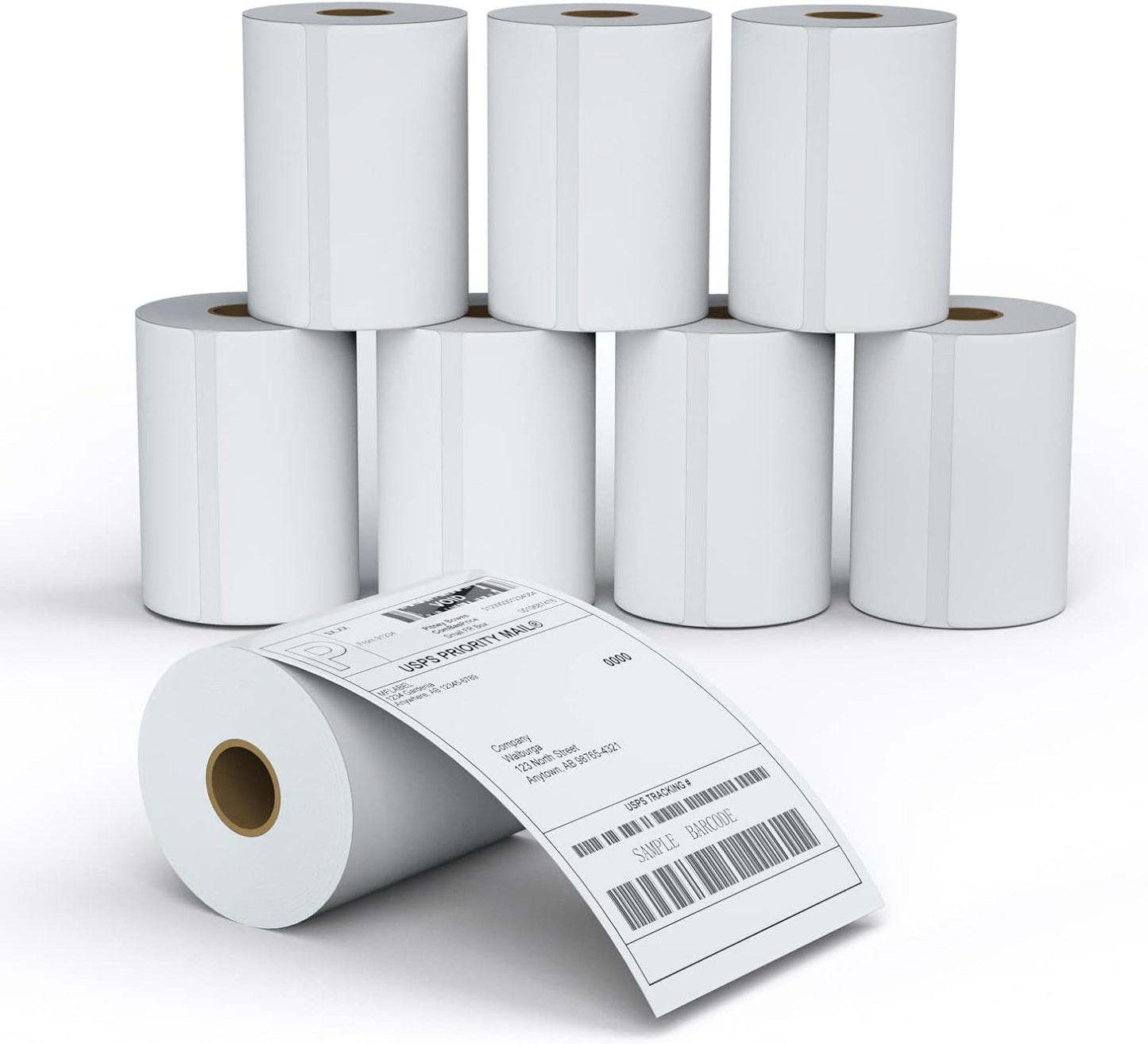 MFLABEL 8 Rolls 4x6 Direct Thermal Blank Shipping Labels for Thermal Printer Shipping Labels with Perforated