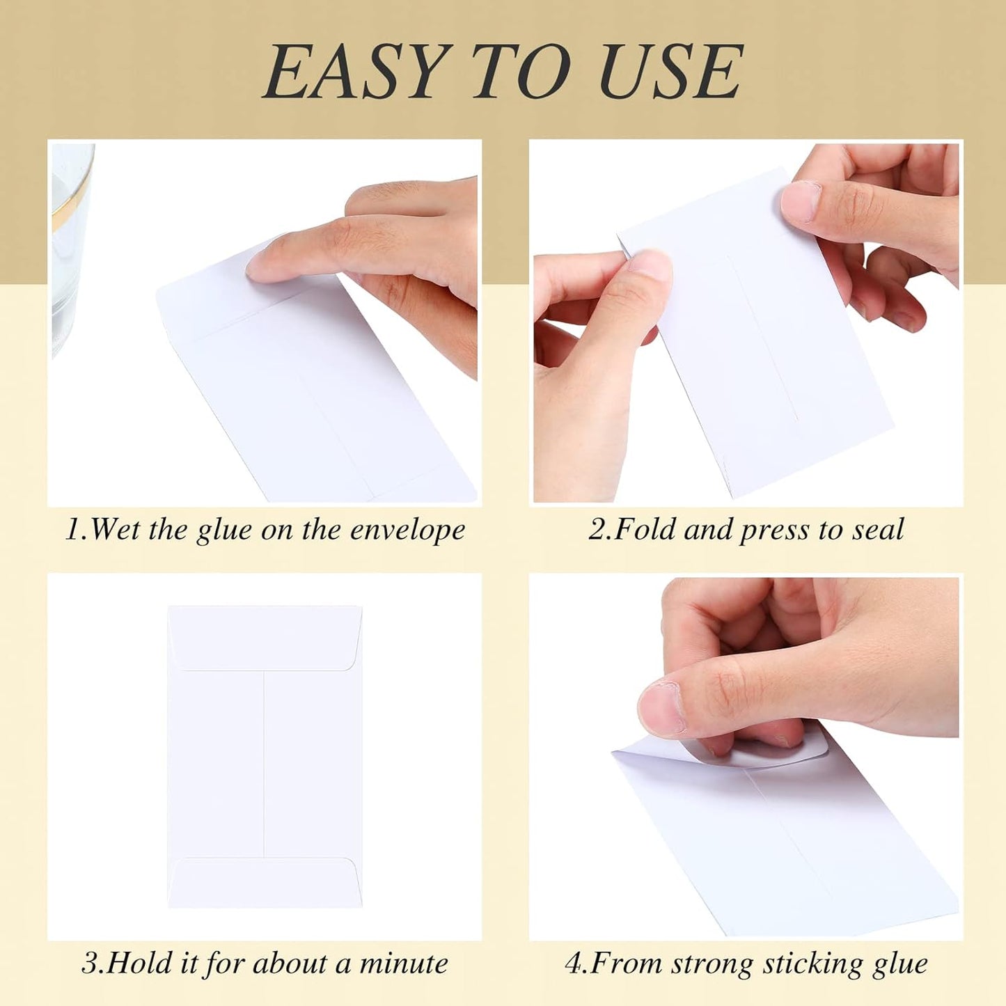 1000 Pcs 2.25 x 3.5 Inch Coin Envelopes Bulk Seed Packets Envelopes Small Self Adhesive for Money Cash Key Storage Home Office Supplies(White)