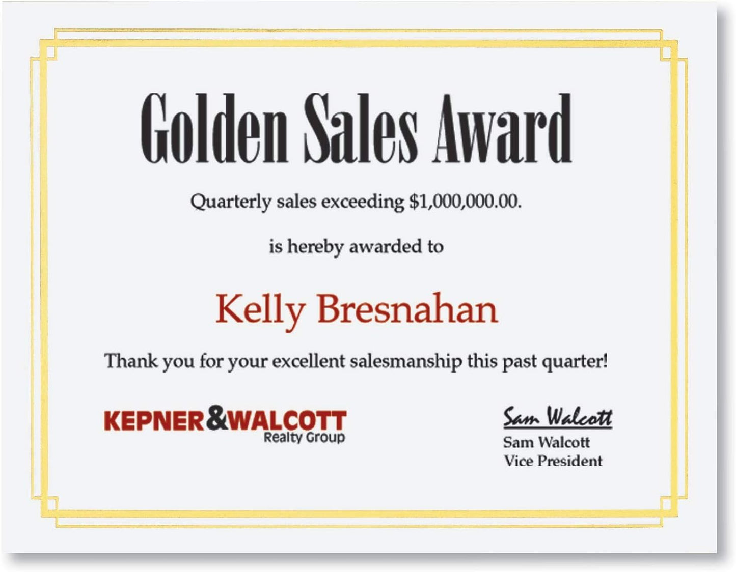 PaperDirect Foil Elegance Speciality Certificates - 50 Sheets of 38lb White Paper, 8½" x 11", Double Gold Foil Border, Perfect for Awards, Students, Employees, Volunteers, Course Completion, Diplomas