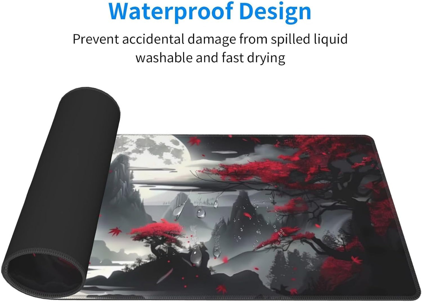 Gaming Mouse Pad Desk Pad,Extended Big Mouse Pad,31.5x11.8 Inch Long Computer Keyboard Mouse Mat Mousepad with 3mm Non-Slip Base and Stitched Edge for Gaming and Office… (Dark Canyon)