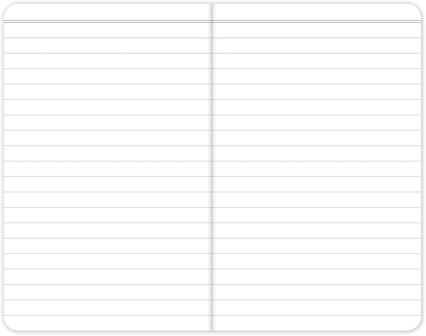 Elan Publishing Company Field Notebook/Pocket Journal - 3.5"x5.5" - Black - Lined Memo Book - Pack of 5