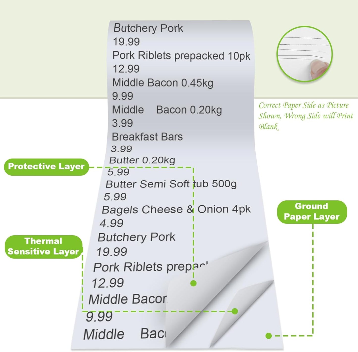 MFLABEL 2 1/4" Thermal Paper Rolls - 50 Rolls of 2.25 x 50' Credit Card Receipt Paper, Compatible with Clover POS, Visa/MasterCard Terminals, & Standard Credit Card Machines