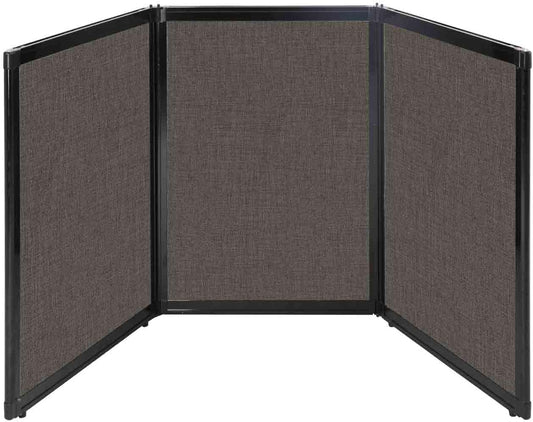 Versare Folding Tabletop Display | 3-Panel Partition | Lightweight Portable Workspace Divider | Mocha 78" x 36"