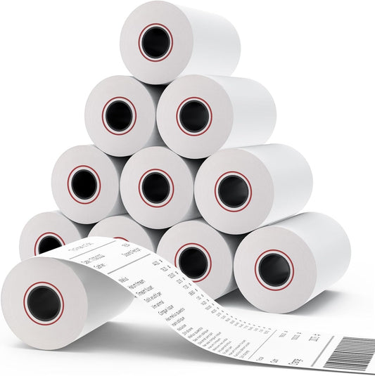MFLABEL® 10 Rolls 2 1/4" x 85' Thermal Paper Cash Register POS Receipt Paper