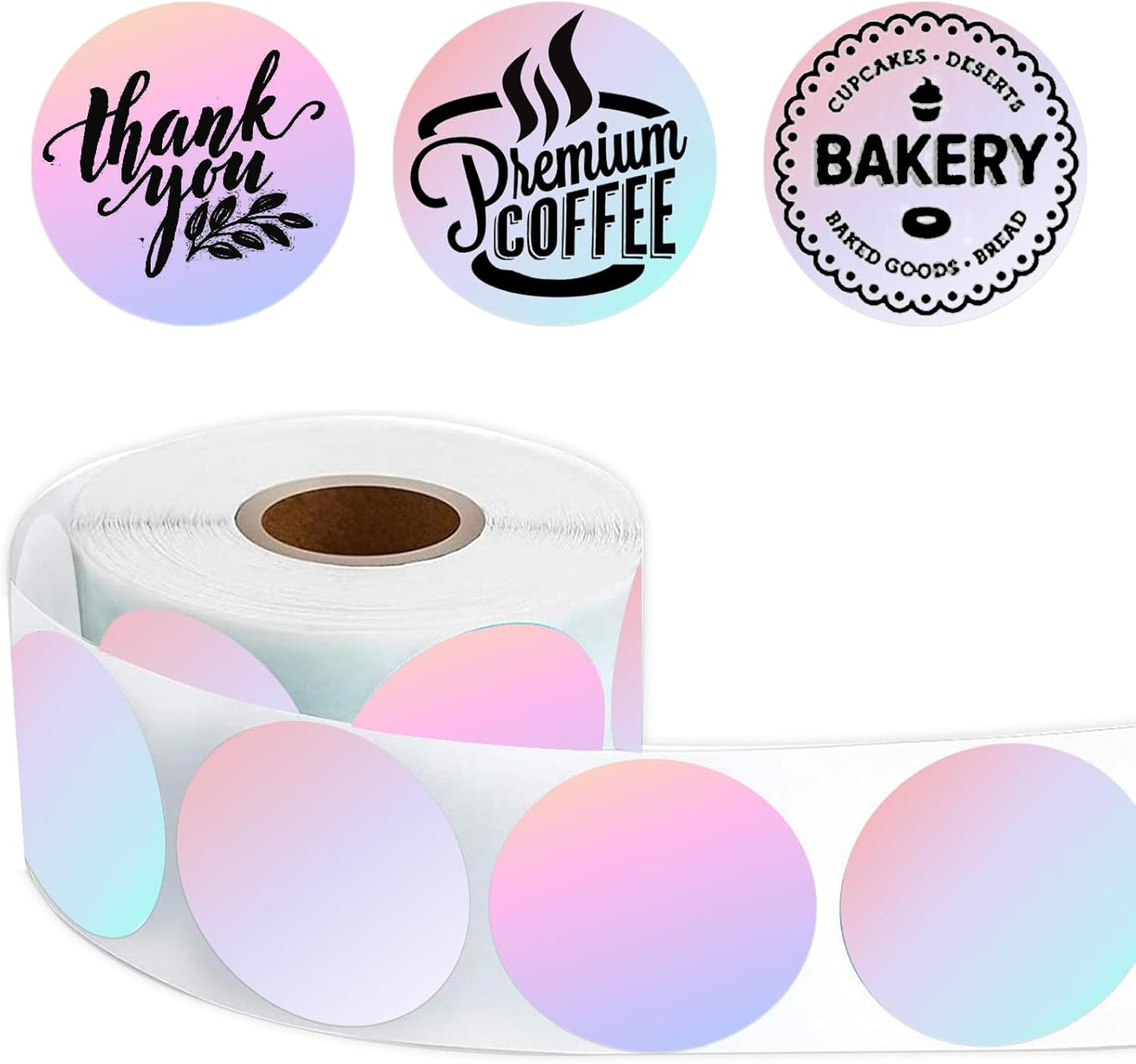 3 inch Round Thermal Labels, Thermal Printer Labels use for Barcode, Shipping, Customized, Circle Direct Thermal Stickers 500 Labels for Printer, 3 Color