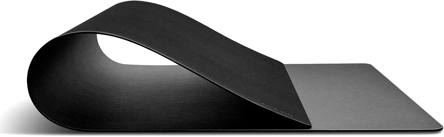 Nekmit Leather Desk Blotter Pad 34 x 17 Inches, Flat, Non-Slip, Waterproof, Black