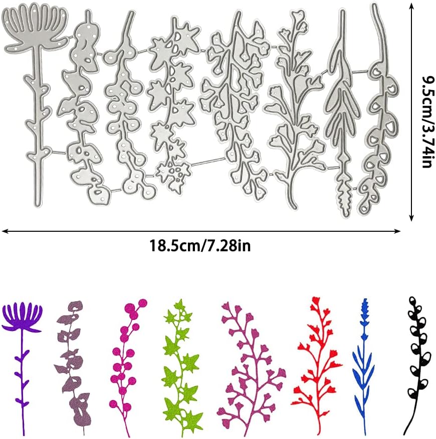 30 PCS Flower Die Cuts for Card Making, FineGood Wildflower Cutting Dies DIY Craft Die Cutters Embossing Stencils for Card Making Supplies