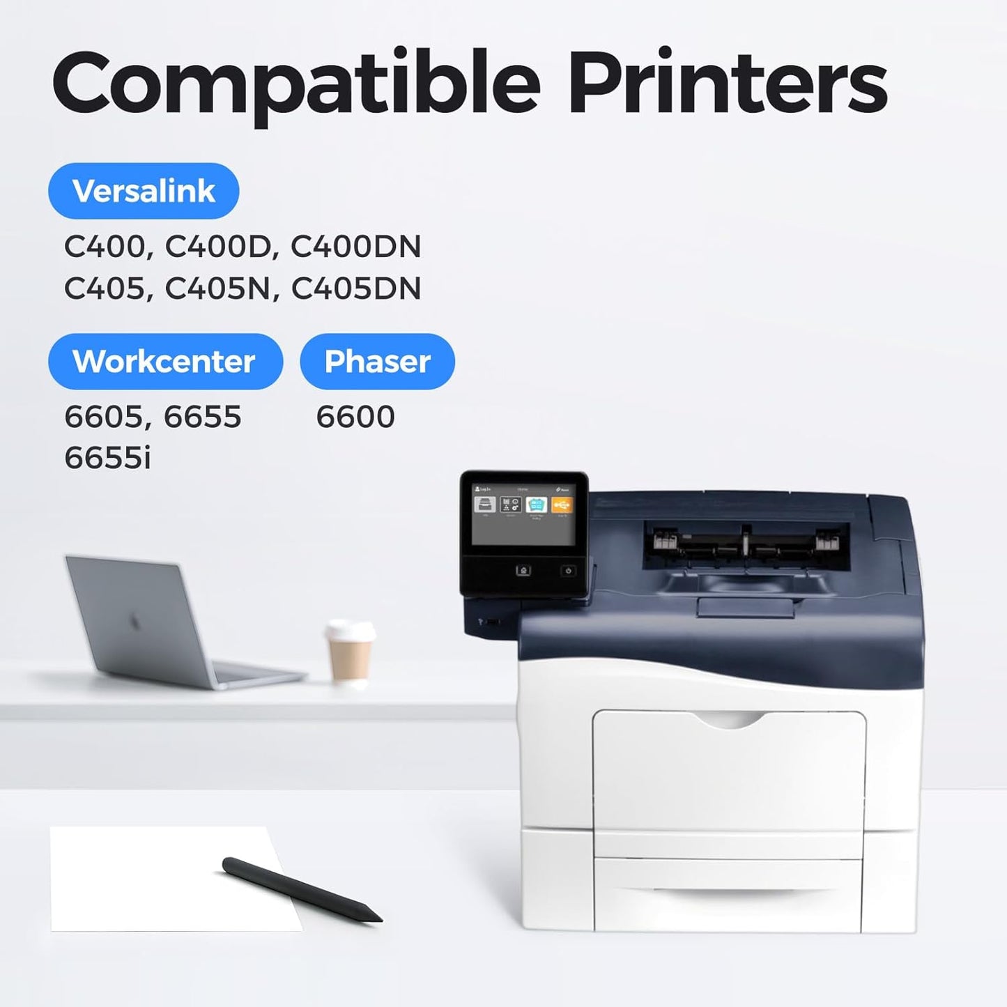 C400 C405 Drum Unit 108R01121 Imaging Drum（Black Cyan Magenta Yellow 4-Pack） Replacement for Xerox Versalink C400 C400D C400DN C405 C405N C405DN Phaser 6600 Workcenter 6605 6655 6655i Color Printer