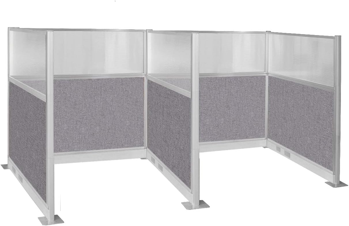 Versare Pre-Configured Hush Panel Electric Cubicle | Workstation Divider Walls | Cubicle Privacy Panels | Office Partition Walls