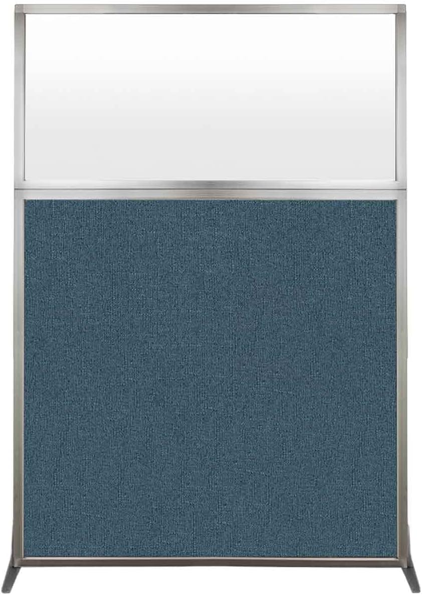Versare Hush Screen Portable Room Divider | Workstation Wall Divider | Freestanding Privacy Hush Panels | Frosted Windows | Fabric Office Divider Screen | Great for Room Separation