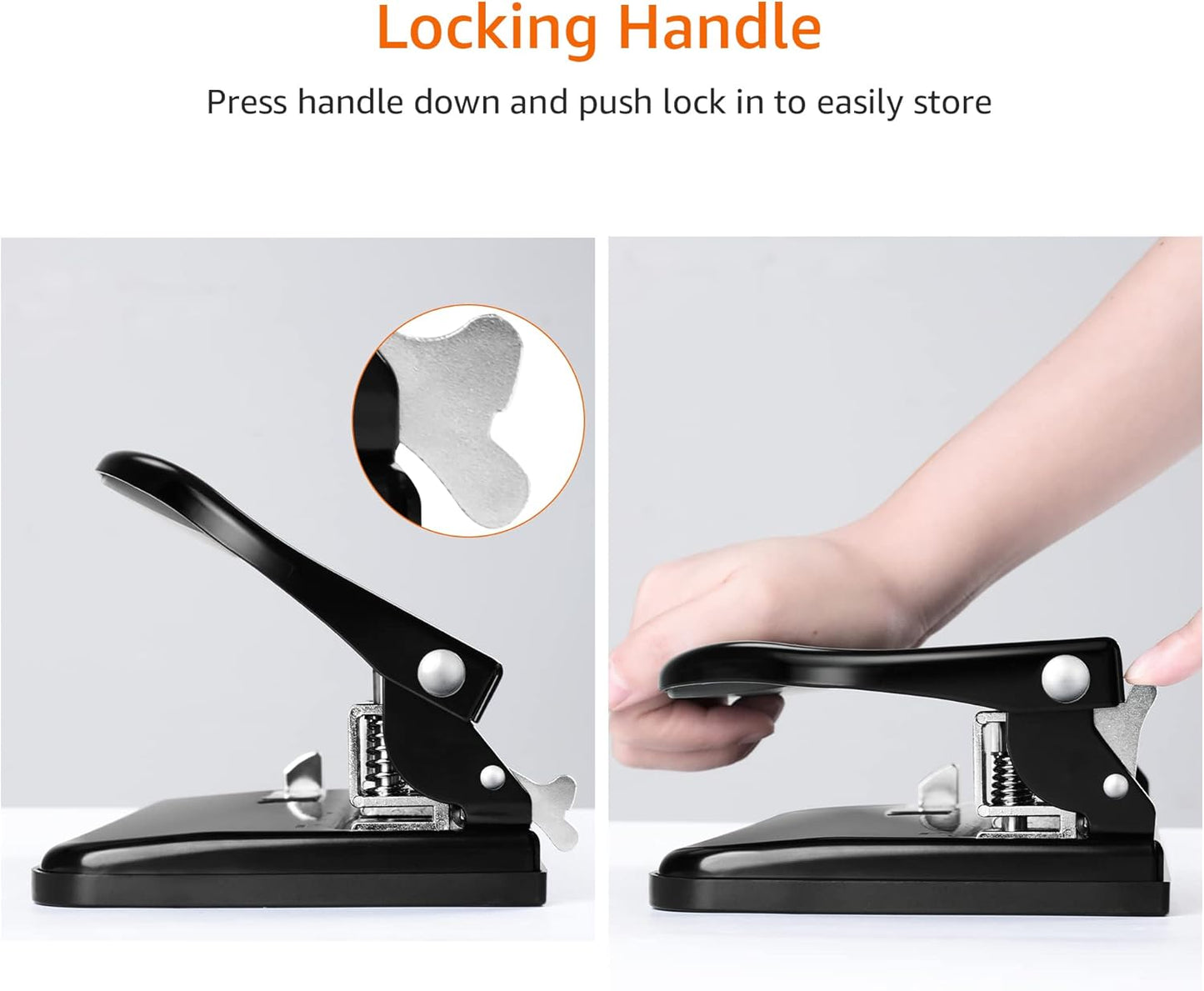 Amazon Basics 3-Hole Punch, 30 Sheet Capacity, Pack of 6, Black