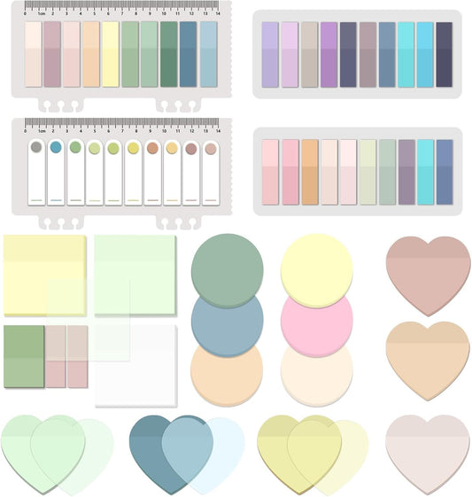 BAYTORY 1700 Sheets Transparent Sticky Notes, Clear Waterproof 3 x 3 inch See Through Memo Pad, Self-Adhesive Translucent Writable Index Tabs for Annotating Books, Study Supplies