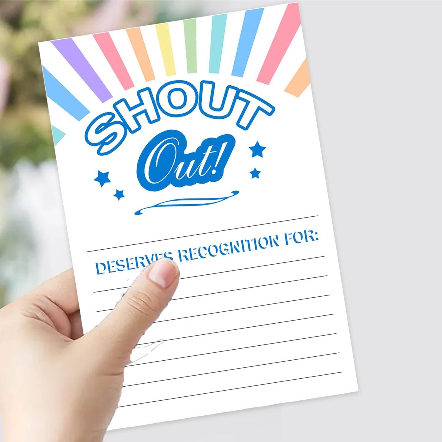 Hodmopli 100 Count Shout Out Cards For Employees,4×6 Inch Encouragement Card Office Staff, and Students - Appreciation and Recognition Reward Cards For School or Work Bulletin Board