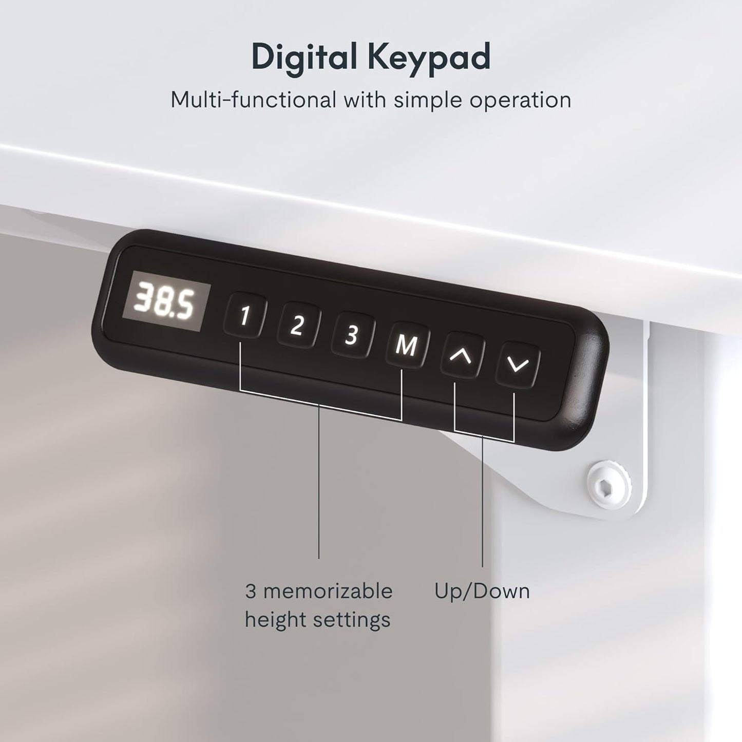 SANODESK 4-Leg Standing Desk, Electric Height Adjustable Desk with Memory Presets for Home Office, Stand up Desk Computer Workstation, 78x32 Inches White