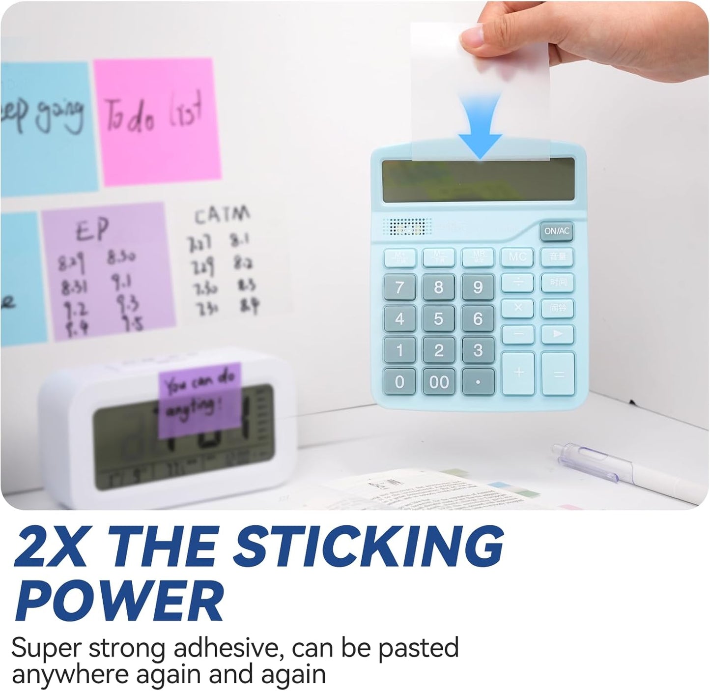 800 Sheets Transparent Sticky Notes with Index Tab, Waterproof & Crystal Clear Sticky Notes Sets, See-Through PET Sticky Note, 5X The Sticking Power Translucent Sticky Note Pad,13 Packs