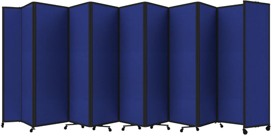Versare Room Divider 360 Portable Wall Partition | Folding Panels | Large Freestanding Divider | Locking Wheels | Temporary Room Separator