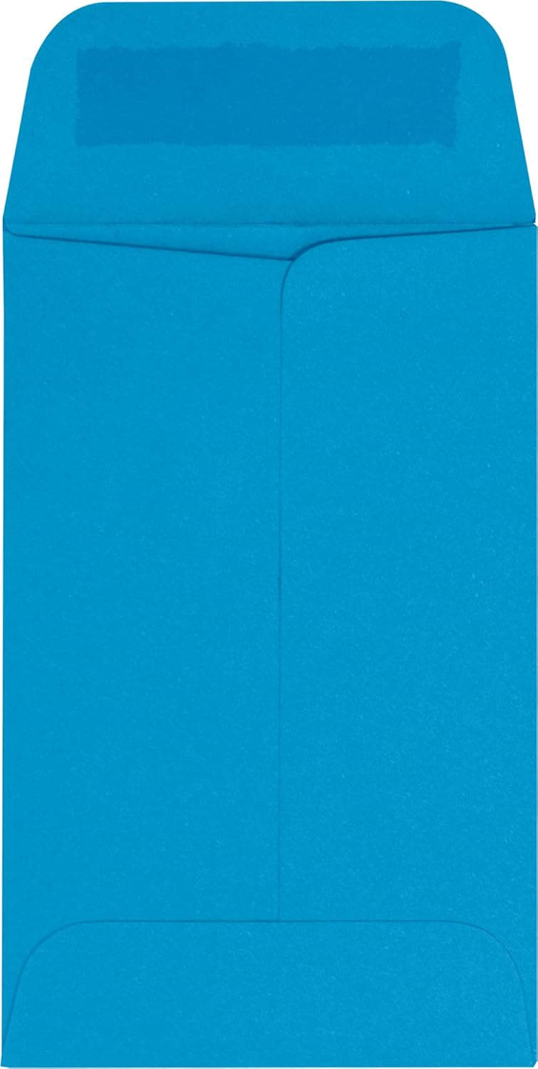 LUXPaper #1 Coin Envelopes | 2 1/4" x 3 1/2" | Pool Blue | 80lb. Text | 1,000 Qty