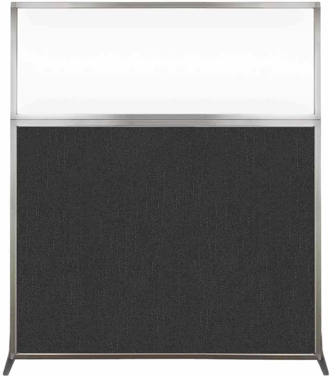 Versare Hush Screen Portable Room Divider | Workstation Wall Divider | Freestanding Privacy Hush Panels | Clear Windows | Fabric Office Divider Screen | Great for Room Separation